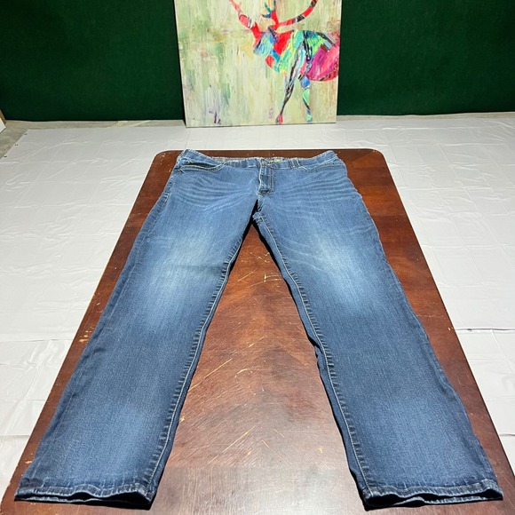 Lee Other - Lee Extreme Motion Mens Straight Leg Jeans 38x34 Medium Wash Blue Denim Pants
